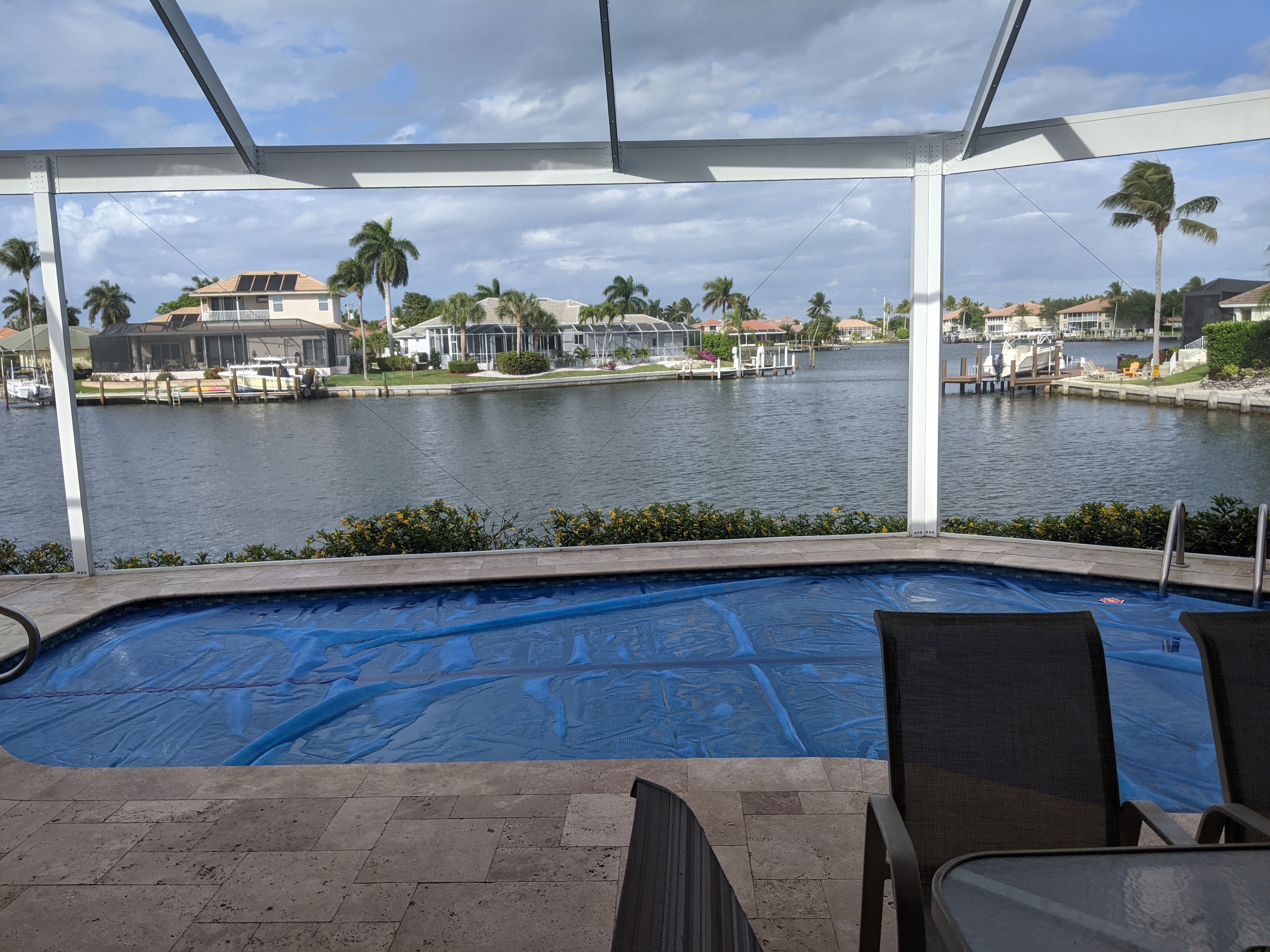 Wide water view from the patio